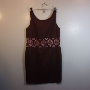 Plaza South Brown and Pink Summer Dress